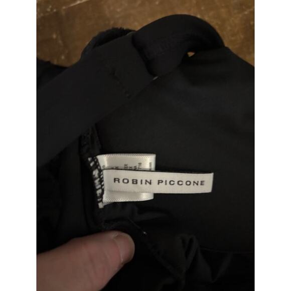 Robin Piccone Bathing Suit Ava Knit One Piece Swimsuit Black Size 4 NWT - Picture 6 of 10